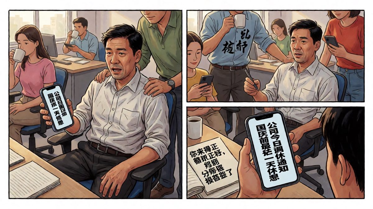 结果今天放假——所有努力都白费了！