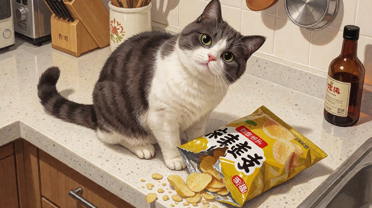 猫：不是我吃的，是袋子自己破的，我什么都不知道