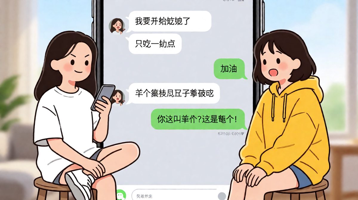女生说只吃'半个蛋糕'结果发了个整蛋糕图的搞笑反转