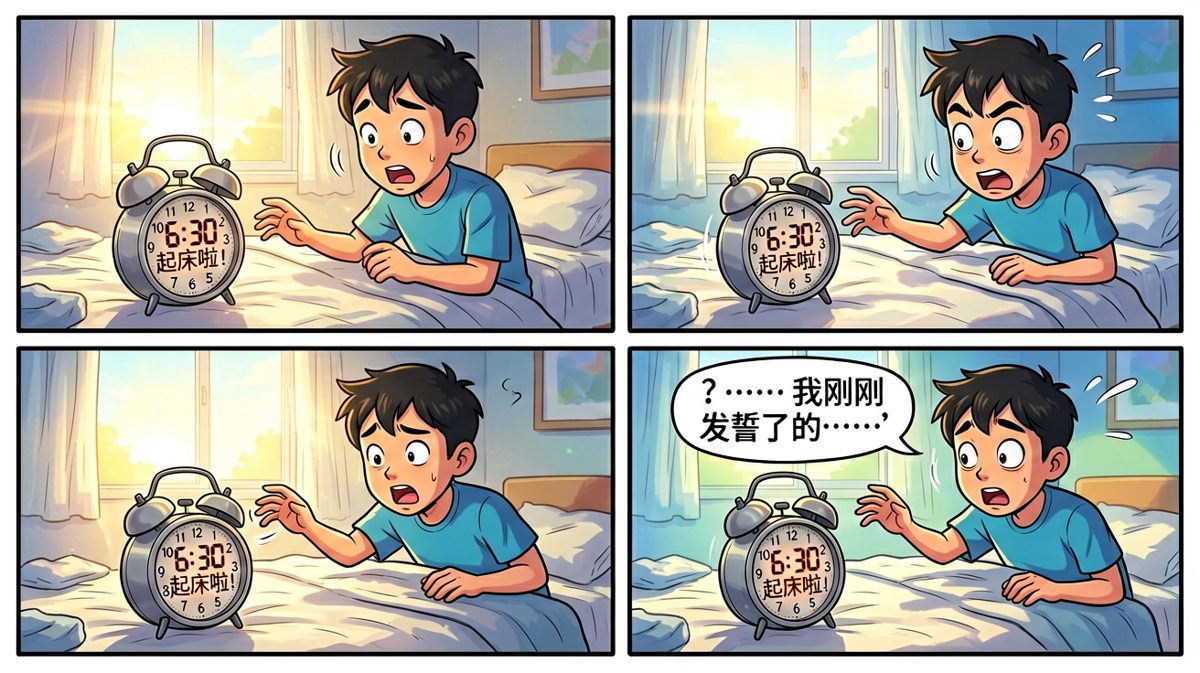 闹钟响起，信心崩塌——真的起来了？