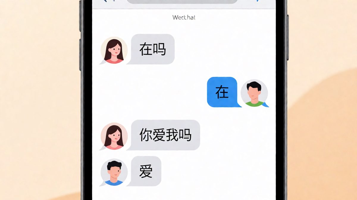 女生问'你爱我吗'，男生秒回'爱'，截图发群——反转：女生自己也懵了，原本只是试探