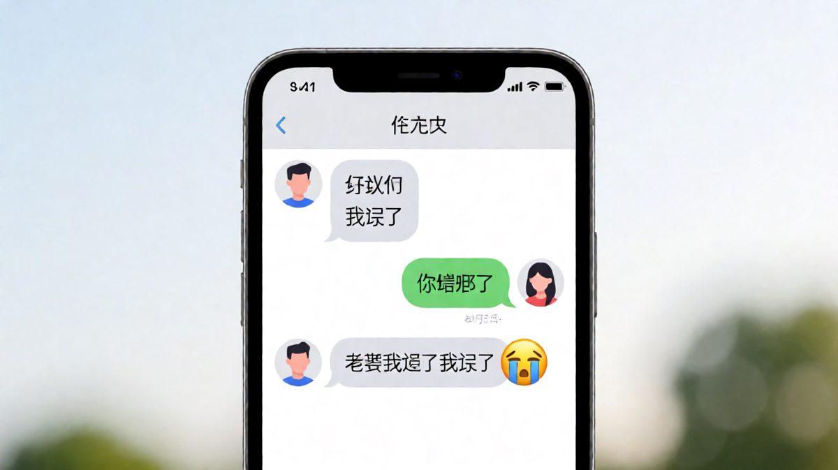 男生连发三条道歉，女生终于问'错哪了'，男生回'我不知道'，女生彻底破防