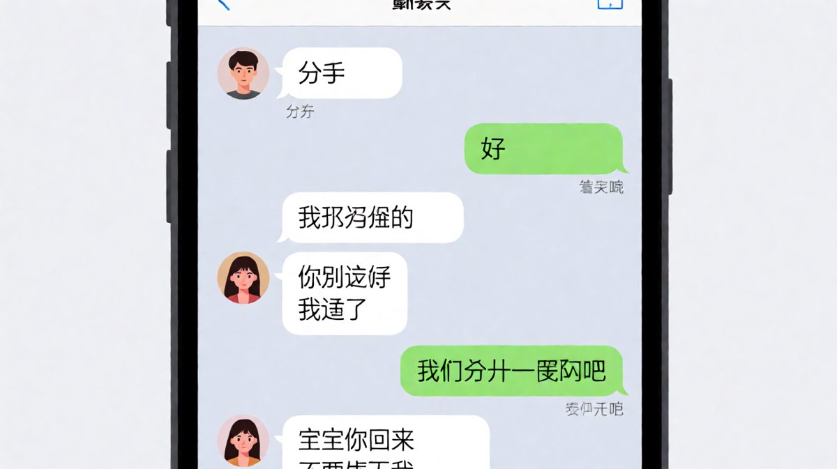女生说分手开玩笑，男生秒回'好'，女生慌了，男生反而认真了，反转大结局