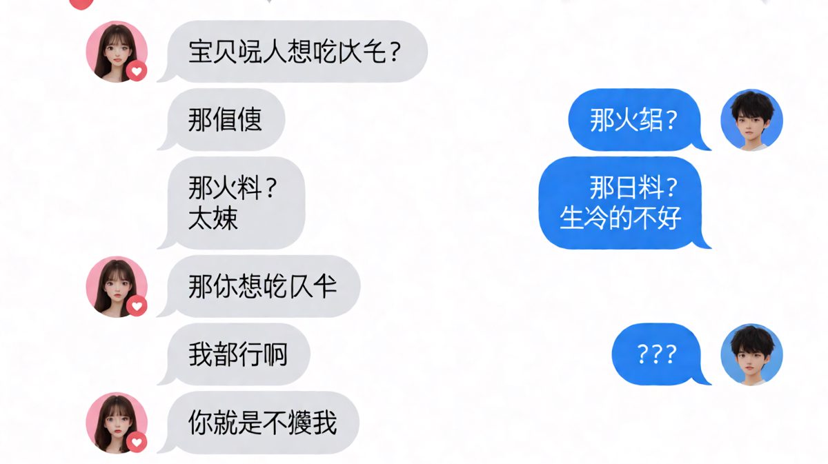 经典的'随便'悖论：你猜我想吃什么？猜错了就是你的错