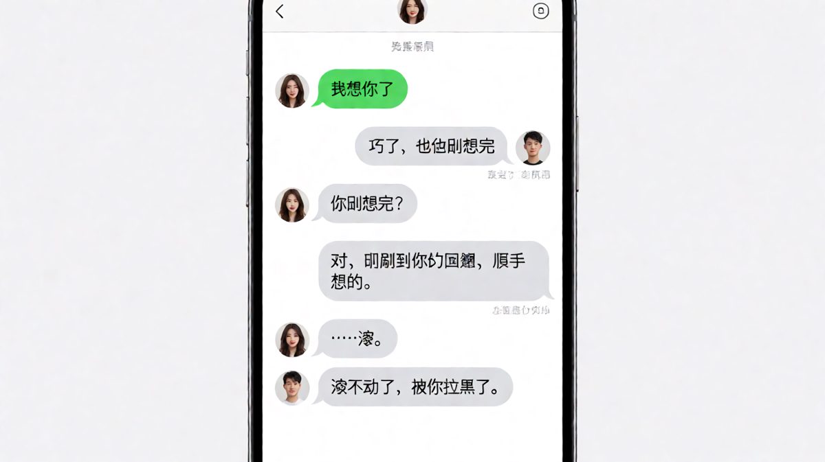 「我也想你了」→「顺手想的」→被拉黑，套路反转让人笑喷