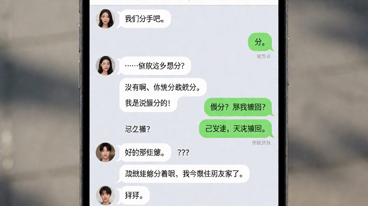 假性分手被当真后的社死瞬间