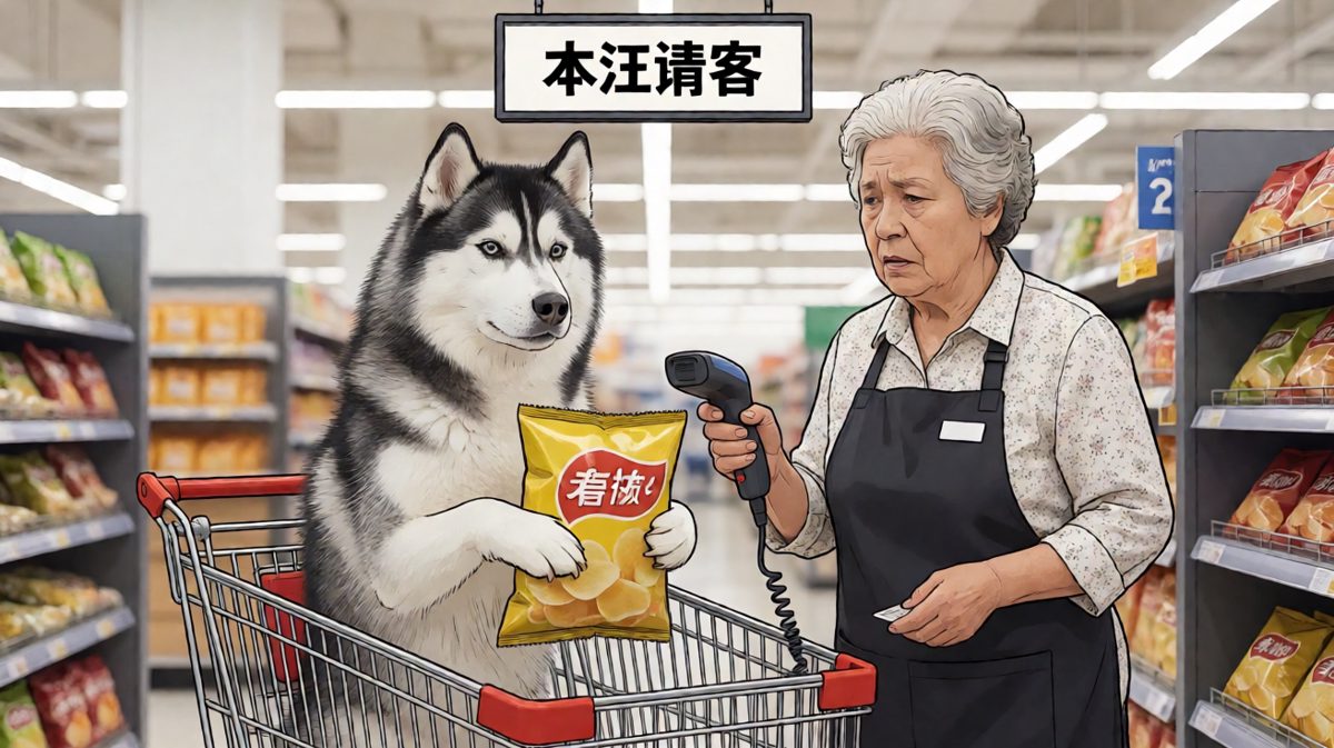 二哈：今天的晚饭由我汪当家做主，扫码吧阿姨