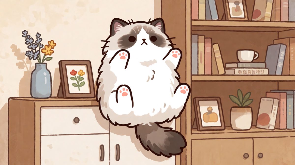 猫：这不是失败，这是在练习空中翻滚