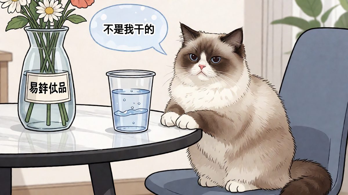 主子：什么？那是意外。本喵可是很优雅的。