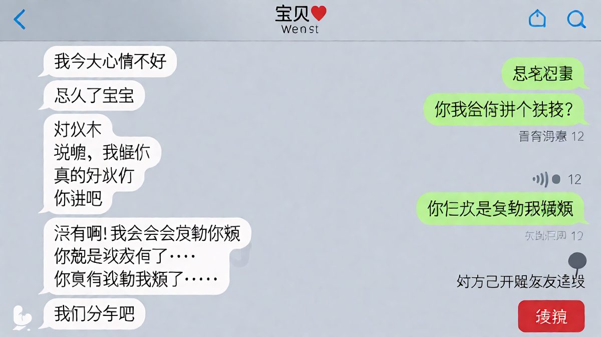 一句'没什么'引发的蝴蝶效应，最后居然说分手