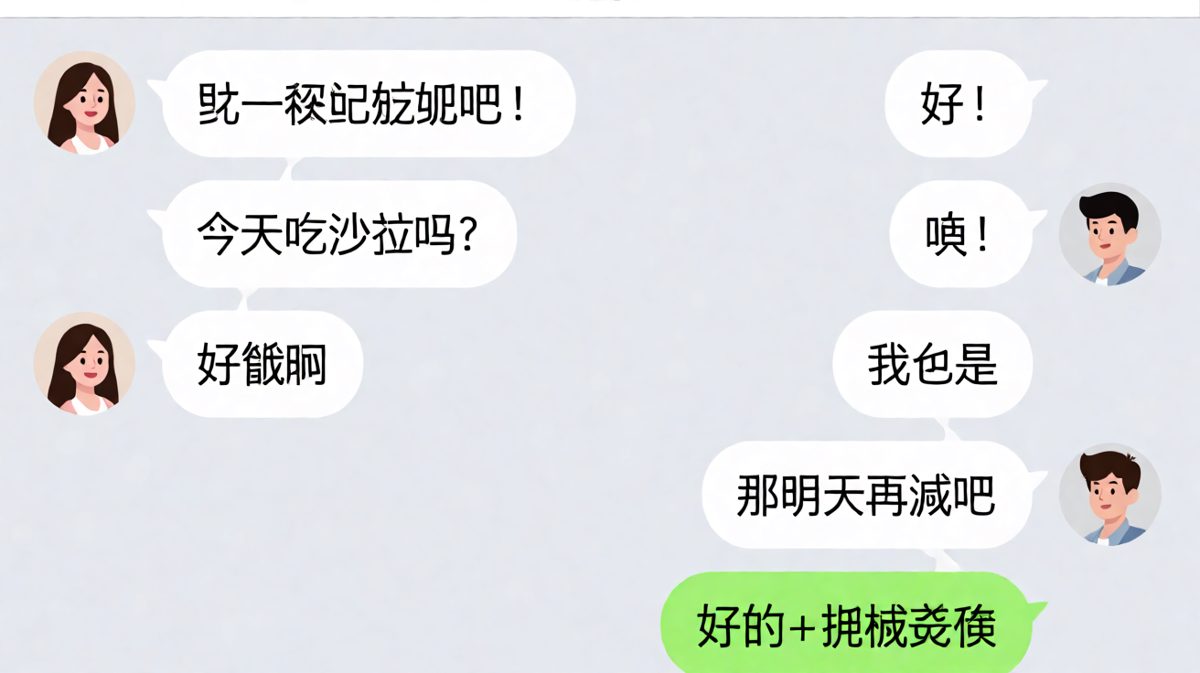 情侣一起减肥，一起放弃
