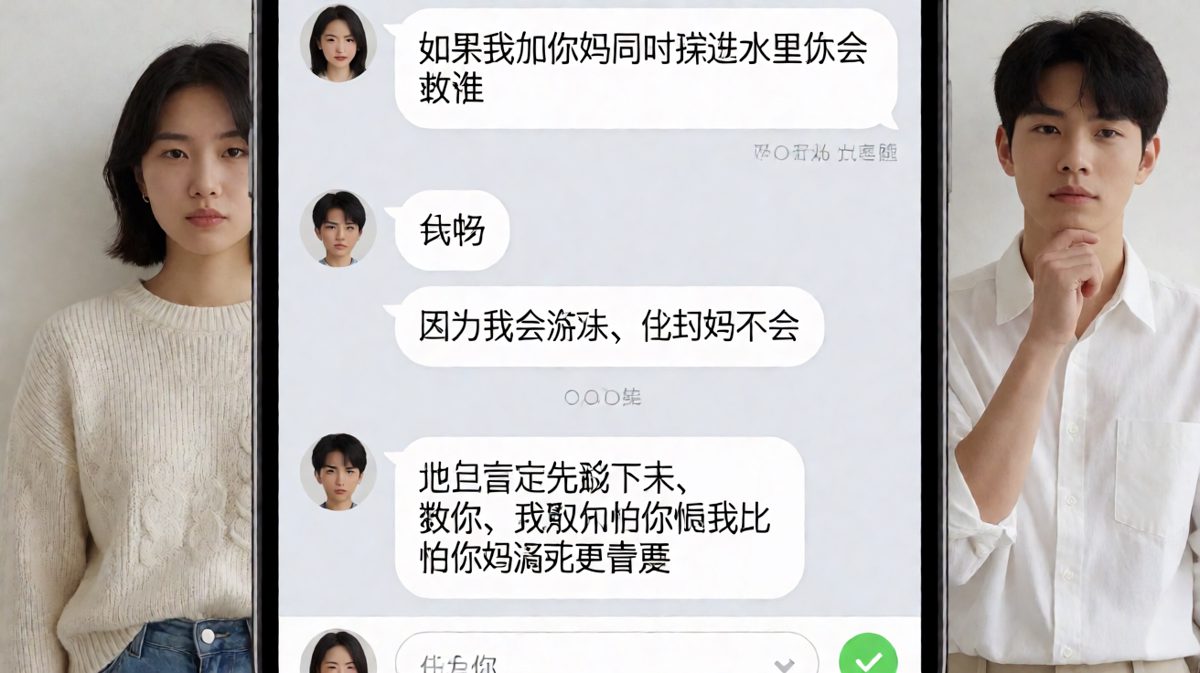 送命题变送分题，男生的求生欲让人又气又好笑。