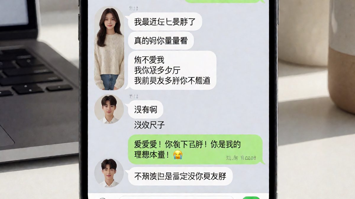 女生问胖不胖是千古难题，男生的回答反而暴露了更多问题。