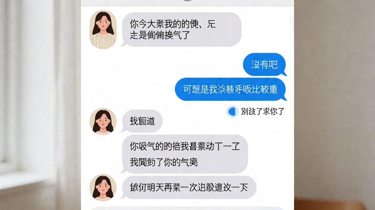 女生追问男生亲吻时换气的事情，让男生从理直气壮到卑微求饶。