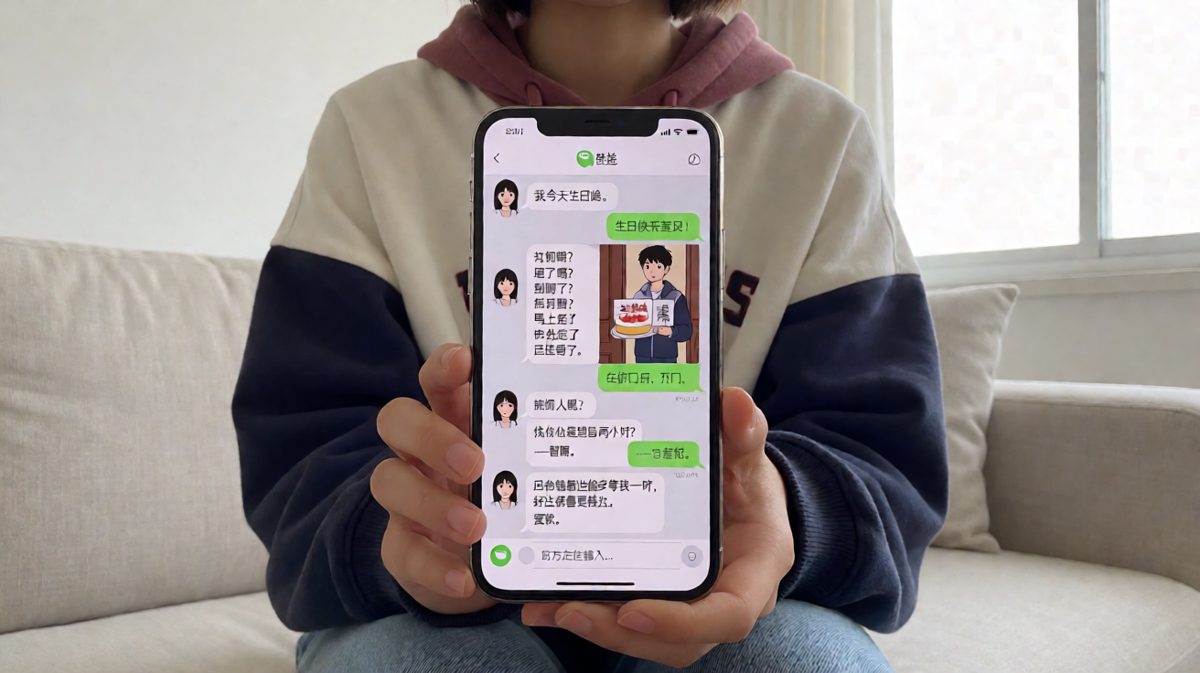 生日惊喜迟到两小时，但男生用笨拙诚意打动女友