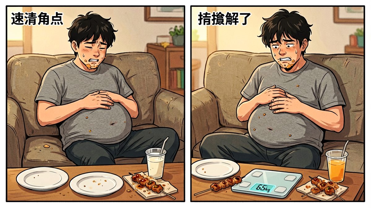 吃撑后悔