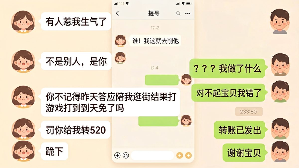 假装生气要红包，套路比生气更厉害