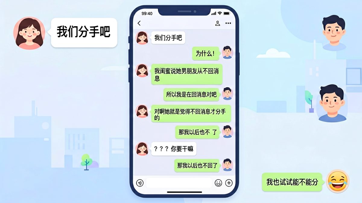 女生用分手套路男生，结果把自己套进去了