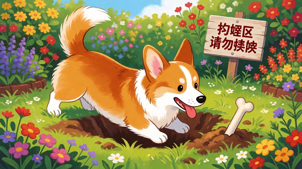 柯基：埋得越深，安全感越强——虽然我现在有点缺氧。