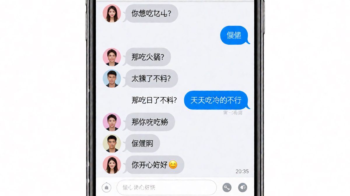 点餐永远选不出来的经典'随便'循环，女生终于放弃了。