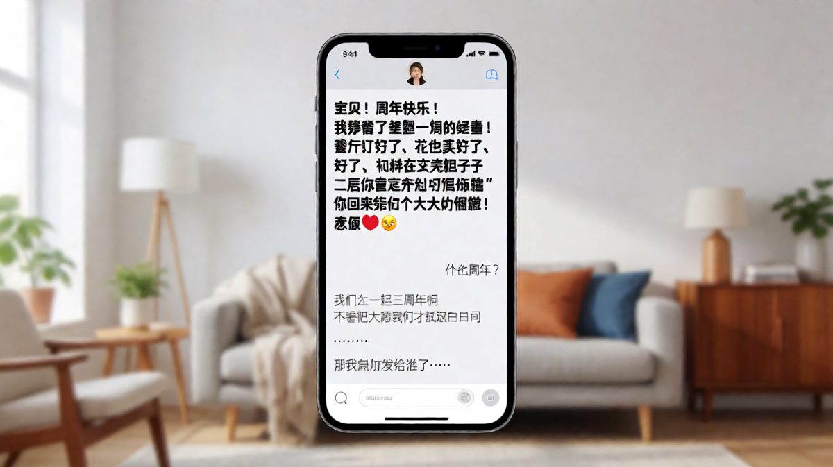 把三个月当成三周年，深情小作文发给了错误的人。
