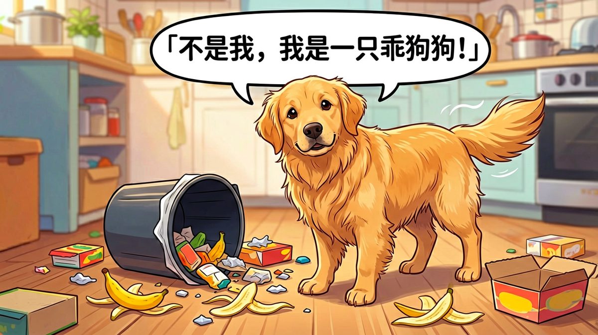 金毛的演技：只要我不看你就是没发生