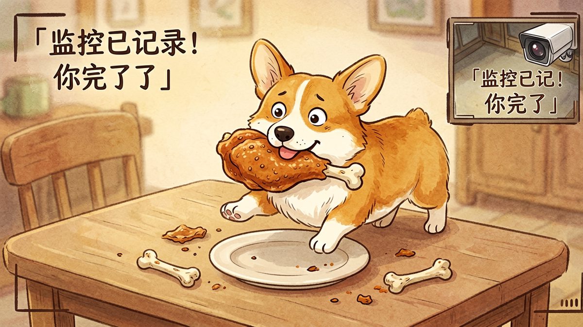 柯基偷吃现场：被监控全程记录的罪恶之夜