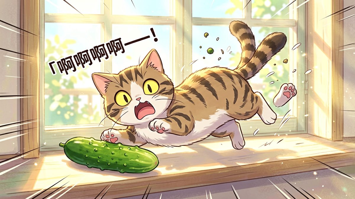 猫咪的致命恐惧：一根黄瓜引发的血案