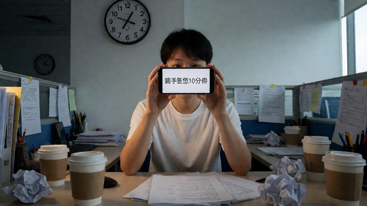饿得前胸贴后背，盯着手机等外卖
