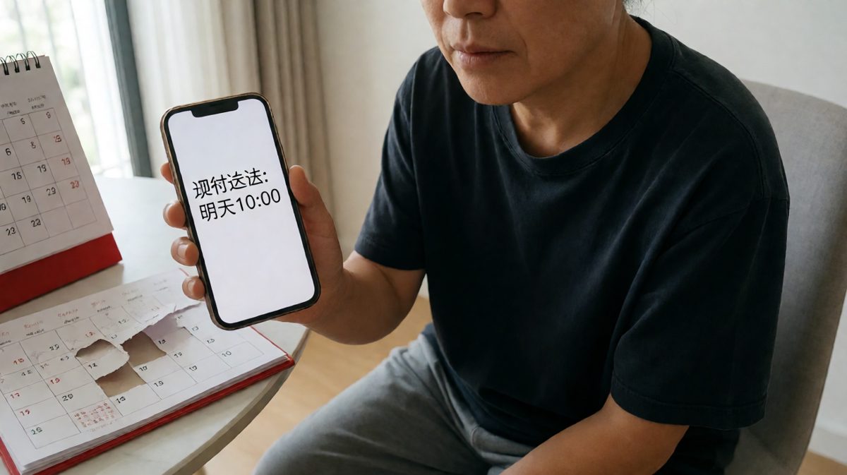 系统提示明天才能送到