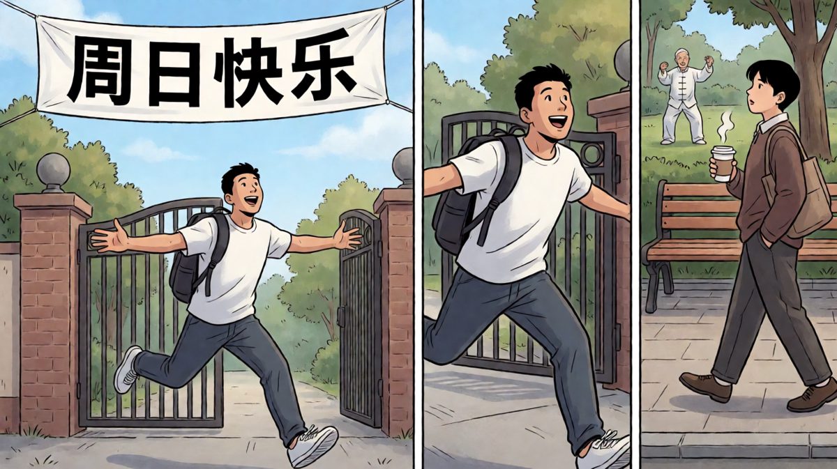 冲到公司楼下发现今天是周日