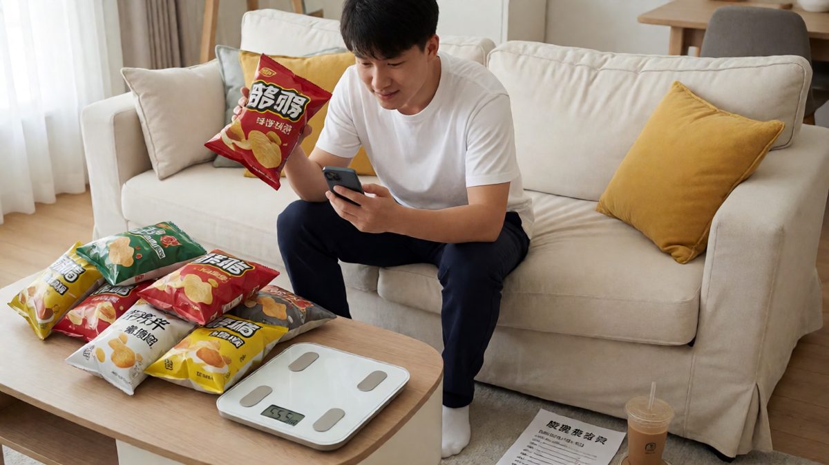 第二天，他心安理得地吃了更多零食。