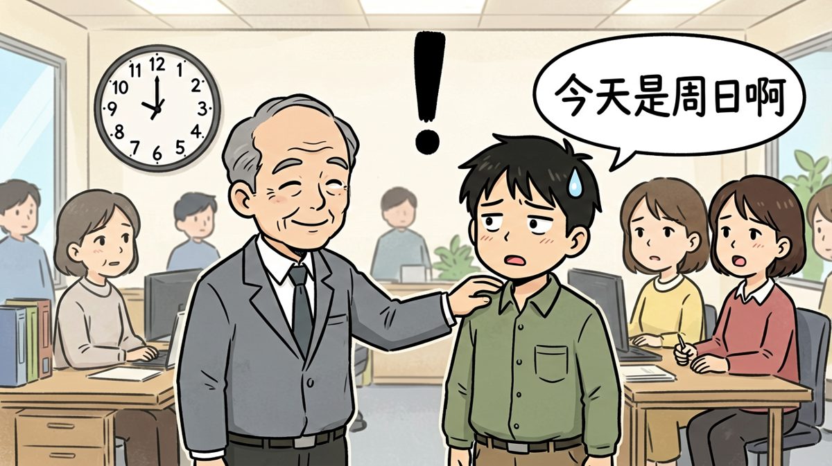 老板：今天周日哦