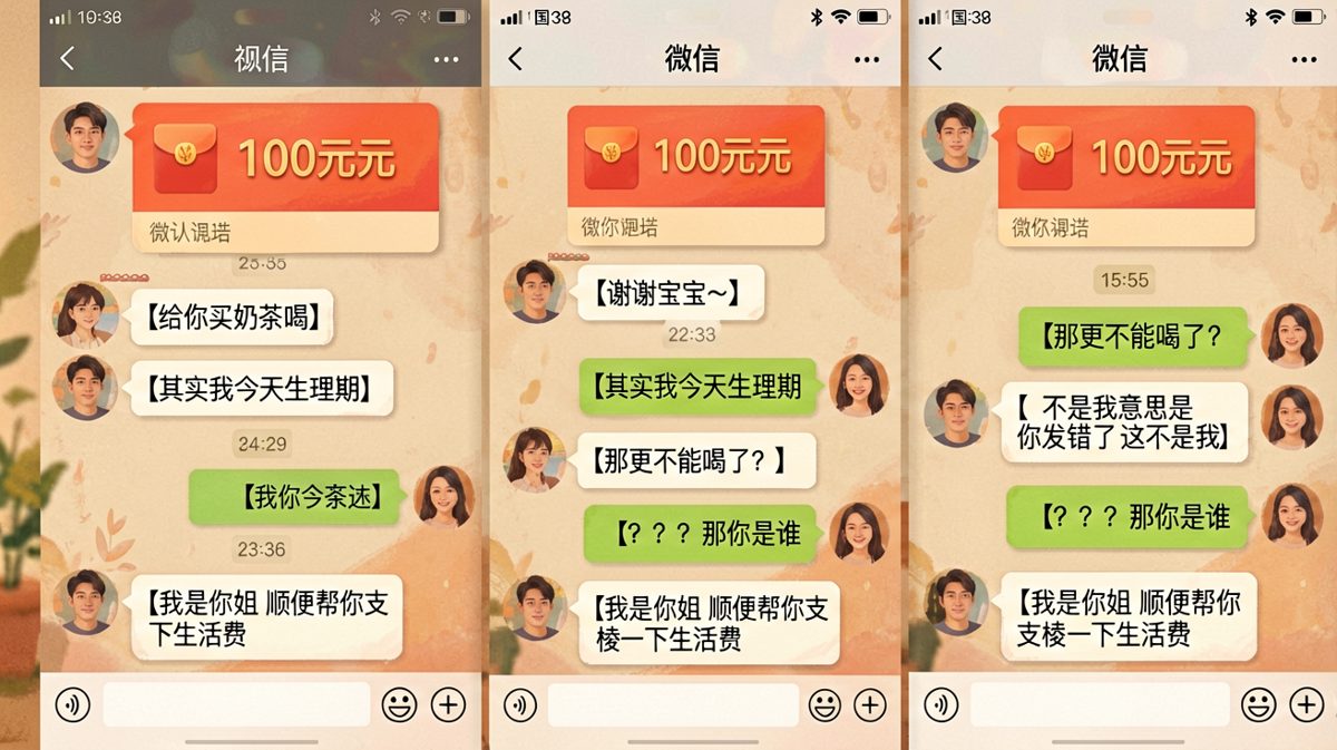冒充姐姐骗红包：亲弟弟都上当