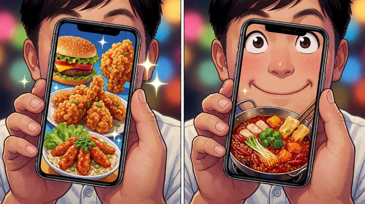 刷外卖APP时的幸福时光。