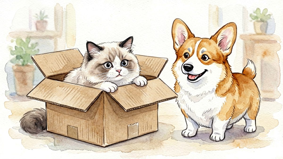 布偶：这是我猫生中最大的屈辱，纸箱说它想跟我合个影，我没得选择！