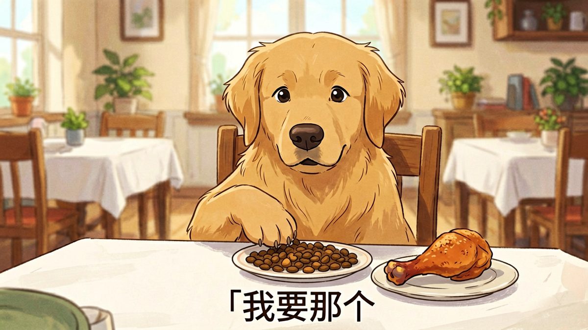 金毛：汪生苦短，我要吃肉！这狗粮是谁发明的，出来我们聊聊！