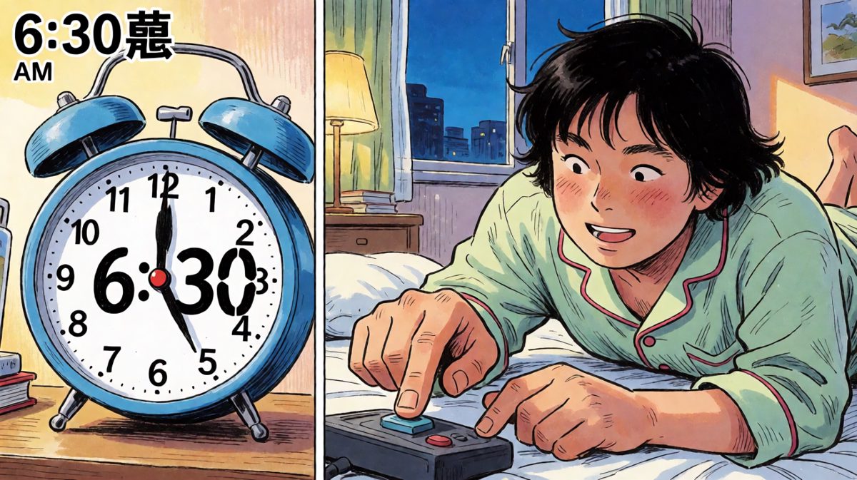 闹钟响了，但身体还不想动。