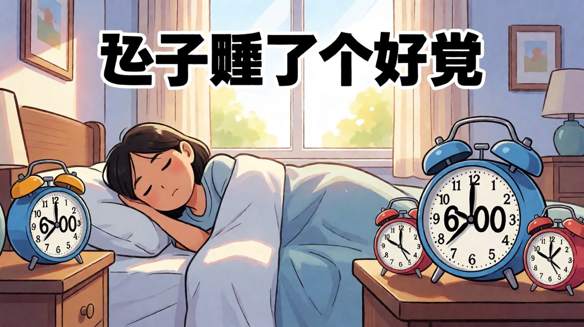 闹钟响起，主角继续沉睡