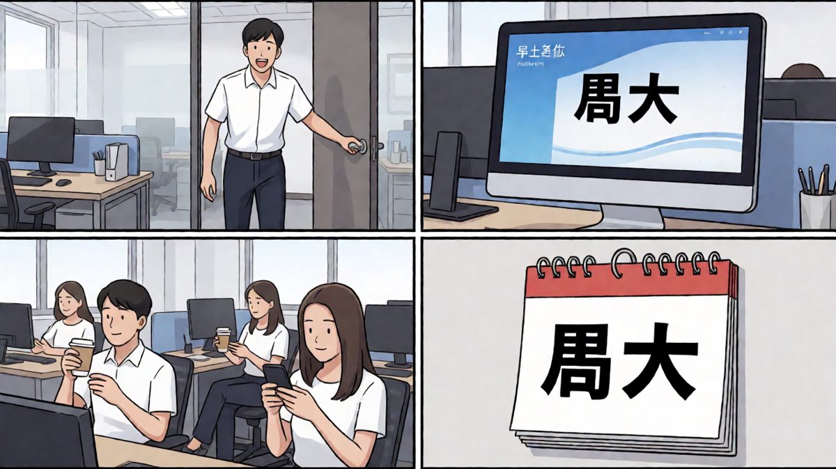 到了公司才发现今天周六