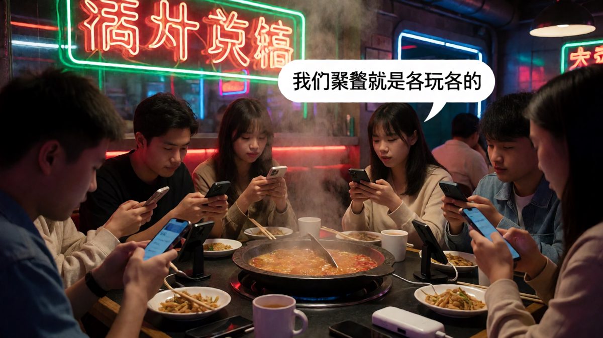 当代年轻人聚餐：人在心不在