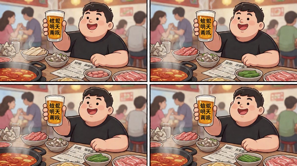 彻底放弃，享受美食