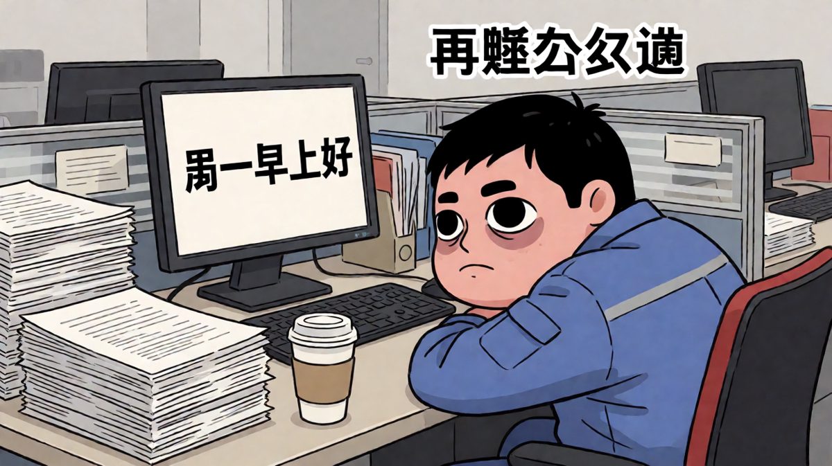 周一早上的我：只要我睡得够快，周一就追不上我