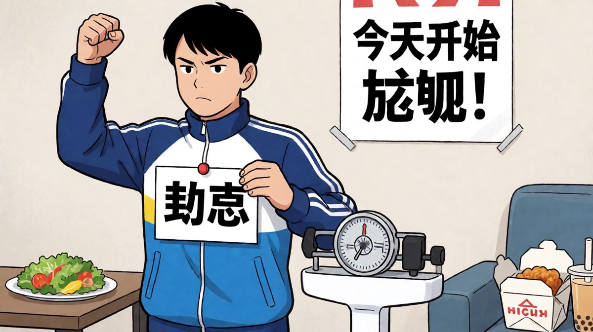 雄心勃勃的减肥第一天