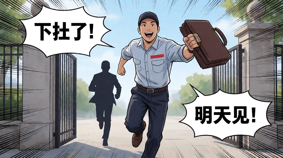下班一秒钟，跑出百米冲刺速度