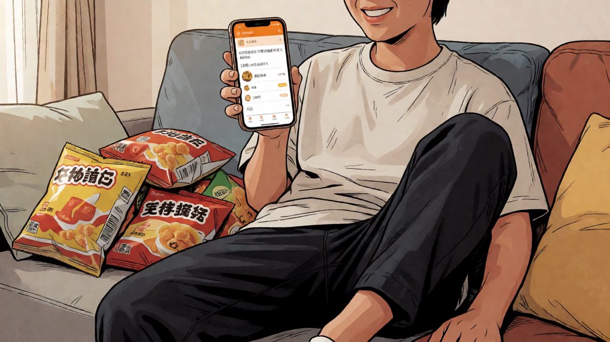 第四格：算了，还是外卖懂我，点了一份麻辣烫