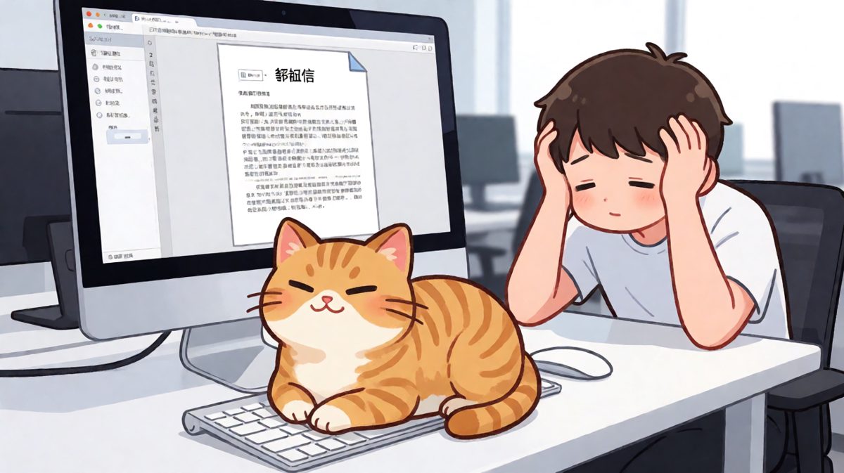 猫咪：这份辞职信是我打的，功劳算我的吧？