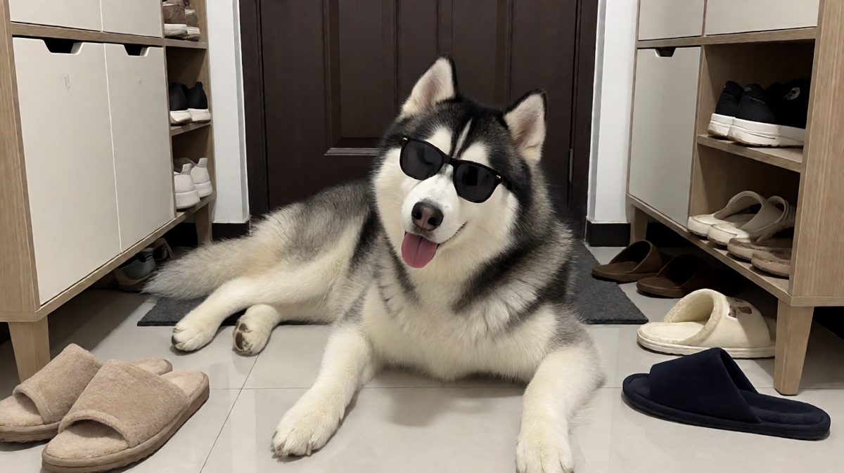 哈士奇：今天我是这条街最靓的狗，勿扰。