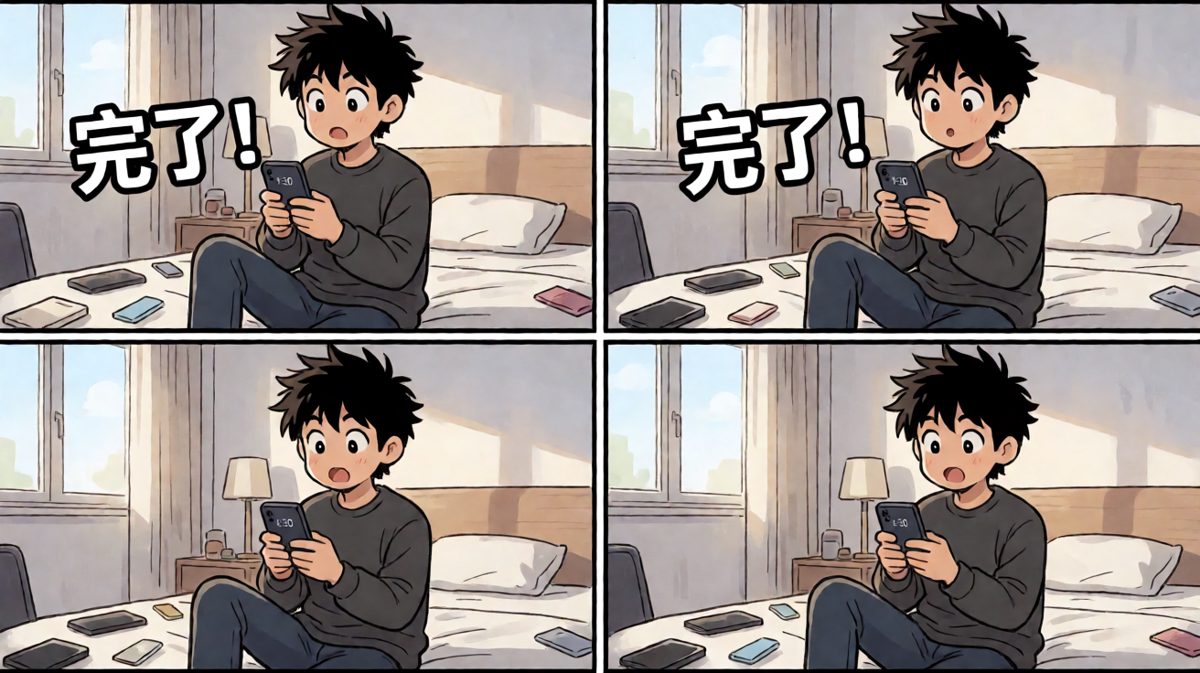 惊醒一看时间——已经迟到两个半小时