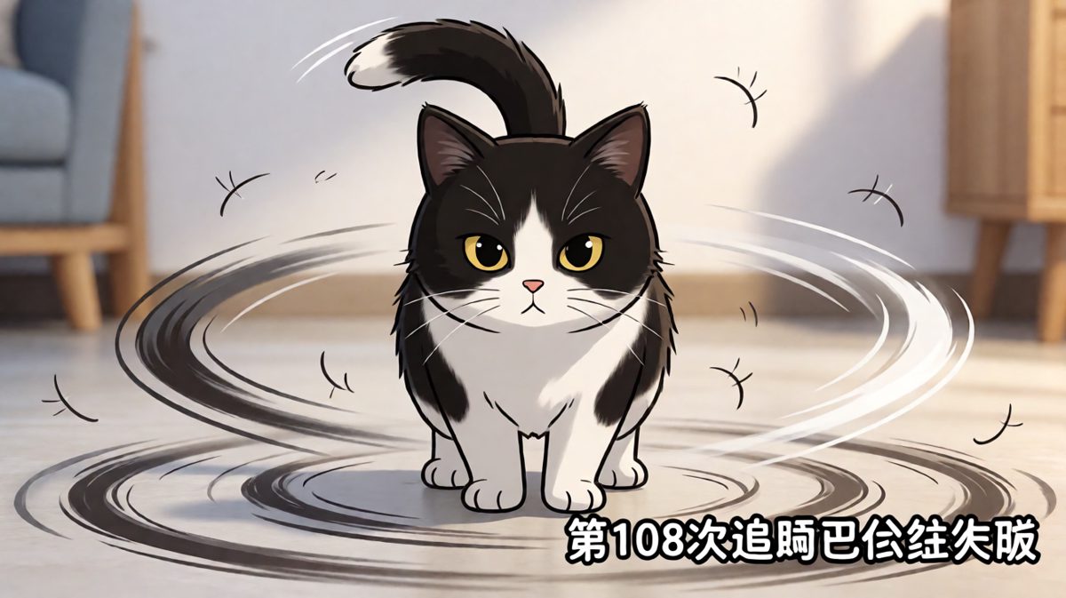 猫咪一生都要和自己尾巴搏斗无数次